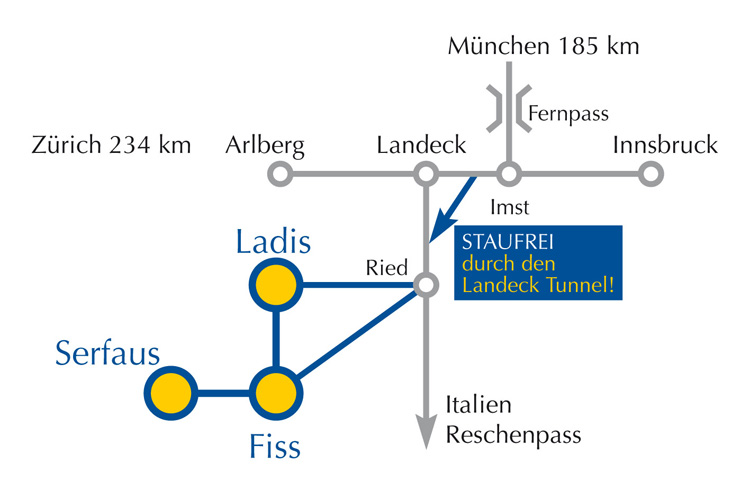 How to get to the Landhaus Peter-Paul in Fiss